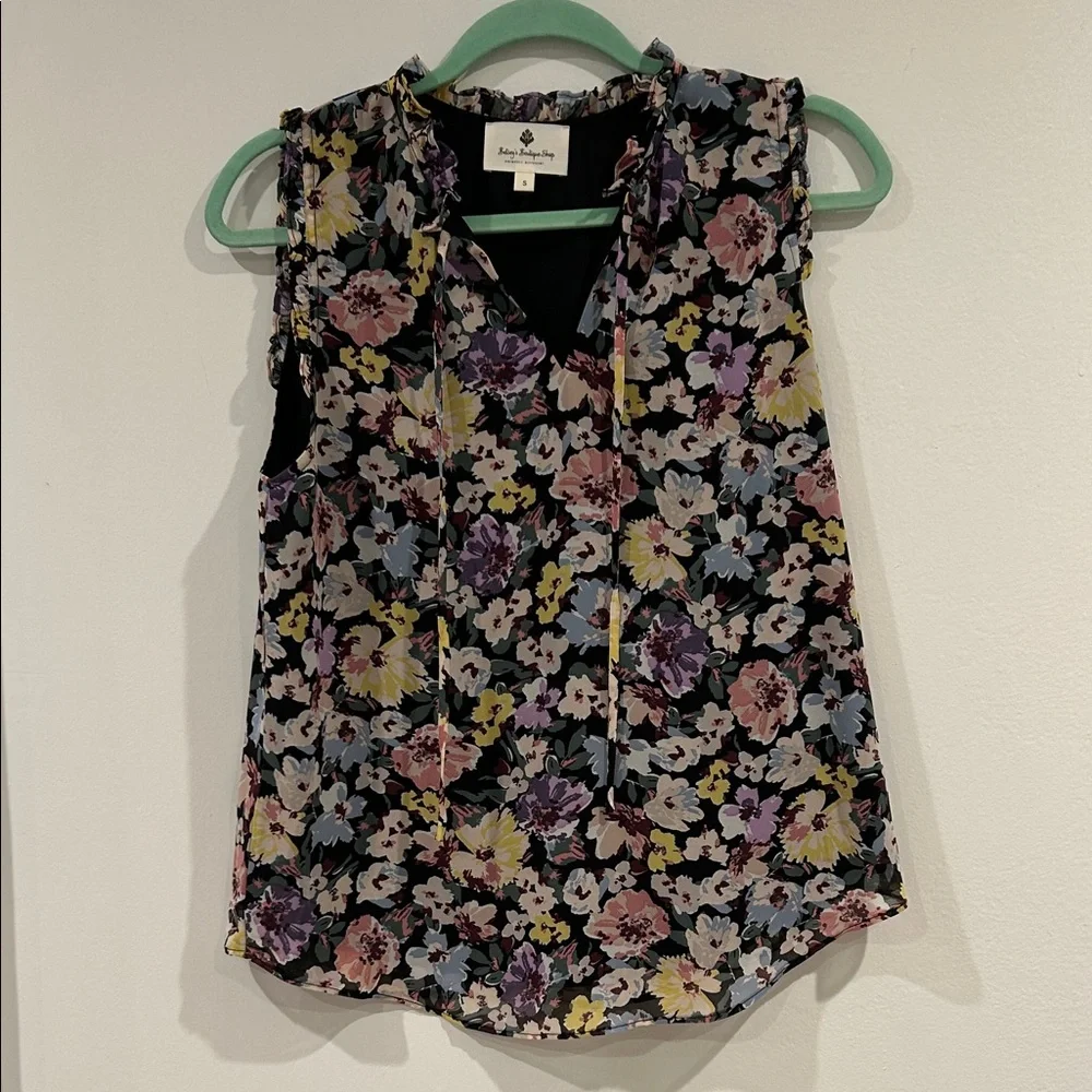 Floral Ruffle Tank - Multicolor - Picture 6 of 7